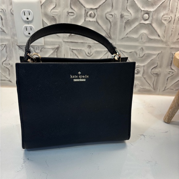 Kate Spade Black Satchel with Gold Accents - Picture 2 of 6